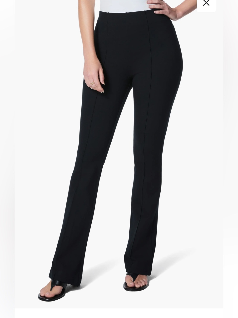 Spanx Black High Waist Ponte Bootcut Pants, size medium